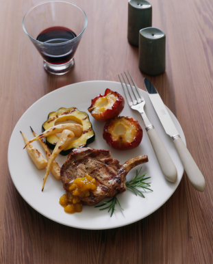 Pork Chop With Scallions And Apples Pork Chop With Scallions And Apples picture